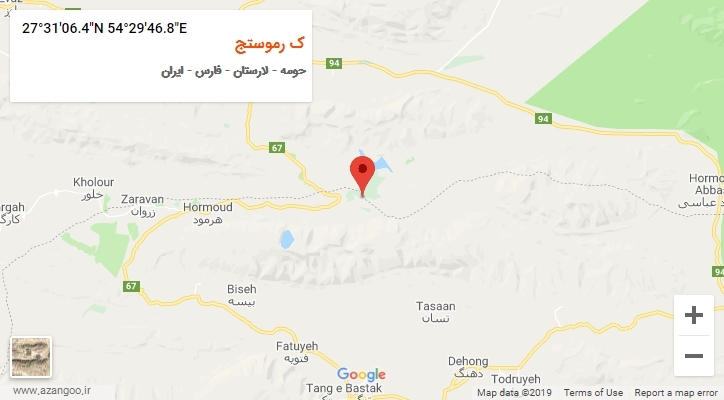 روستای ک رموستج بر روی نقشه