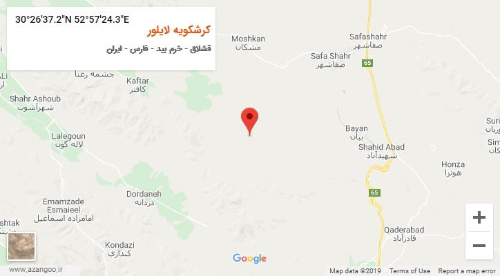 روستای کرشکویه لایلور بر روی نقشه