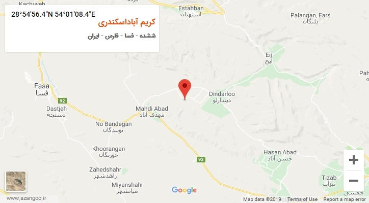 روستای کریم آباداسکندری بر روی نقشه