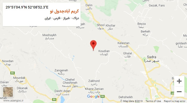 روستای کریم آبادجدول نو بر روی نقشه