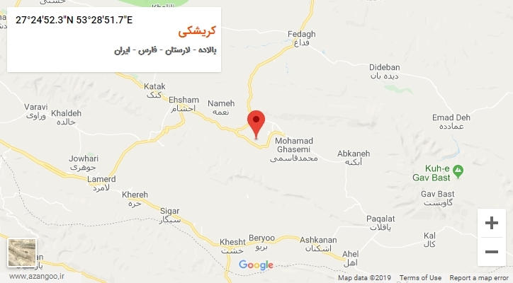 روستای کریشکی بر روی نقشه