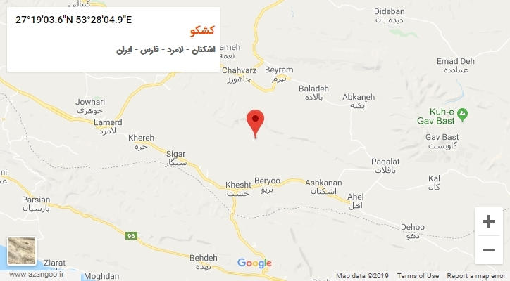 روستای کشکو بر روی نقشه