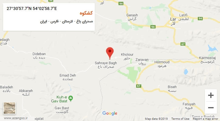 روستای کشکوه بر روی نقشه