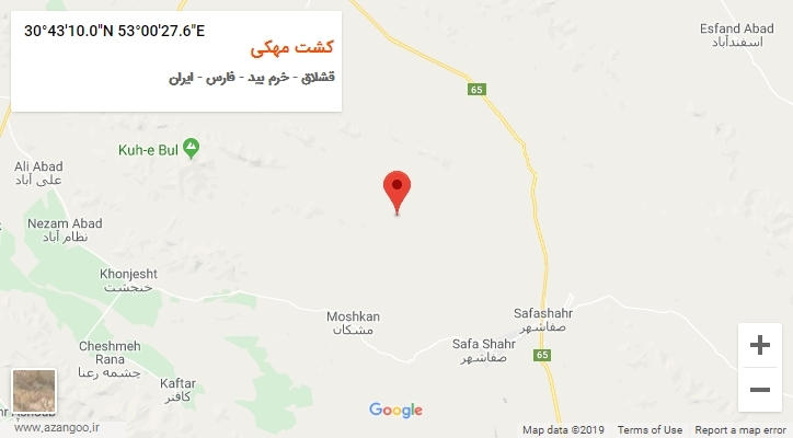 روستای کشت مهکی بر روی نقشه