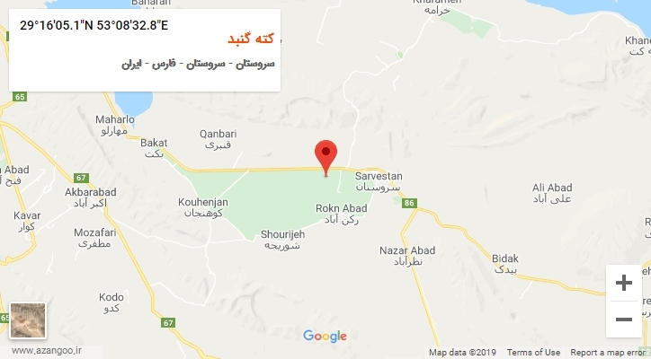 روستای کته گنبد بر روی نقشه