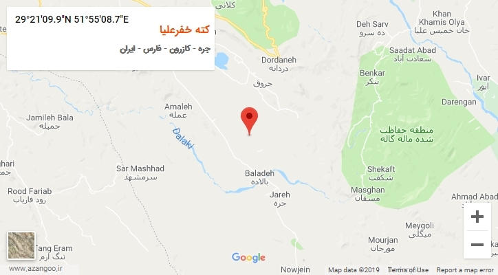 روستای کته خفرعلیا بر روی نقشه