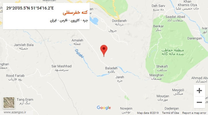 روستای کته خفرسفلی بر روی نقشه