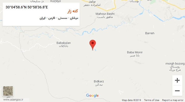 روستای کته زار بر روی نقشه