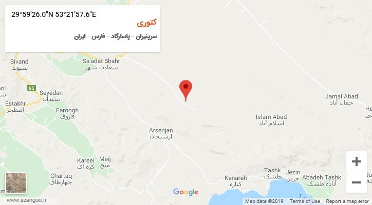 روستای کتوری بر روی نقشه