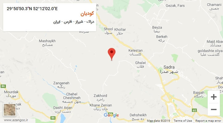روستای کودیان بر روی نقشه