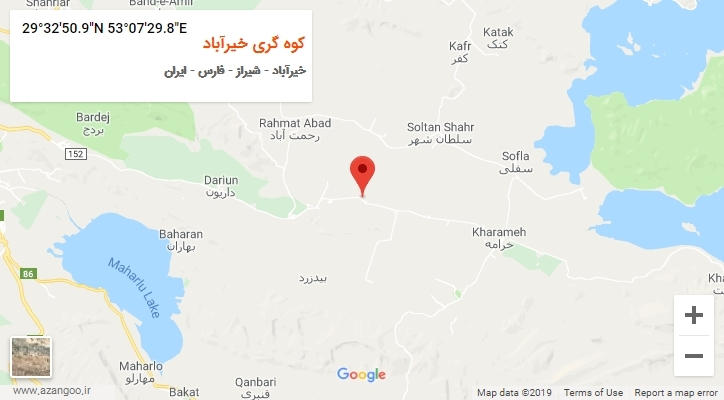 روستای کوه گری خیرآباد بر روی نقشه