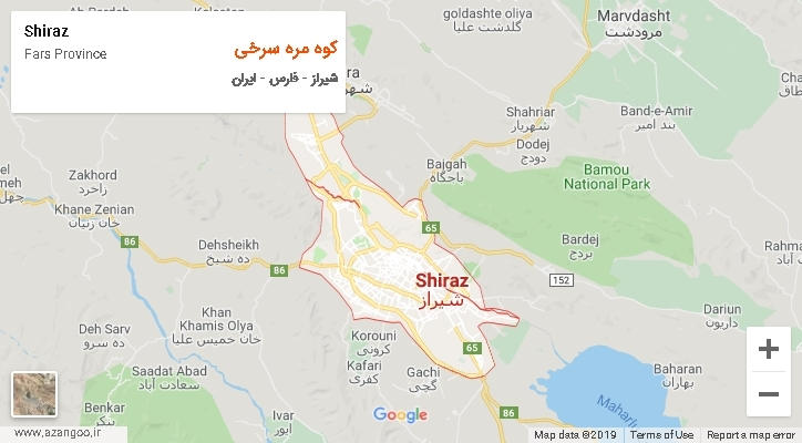 دهستان کوه مره سرخی بر روی نقشه