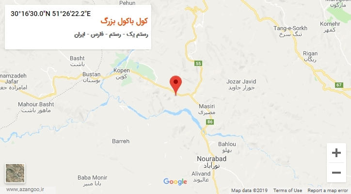 روستای کول باکول بزرگ بر روی نقشه