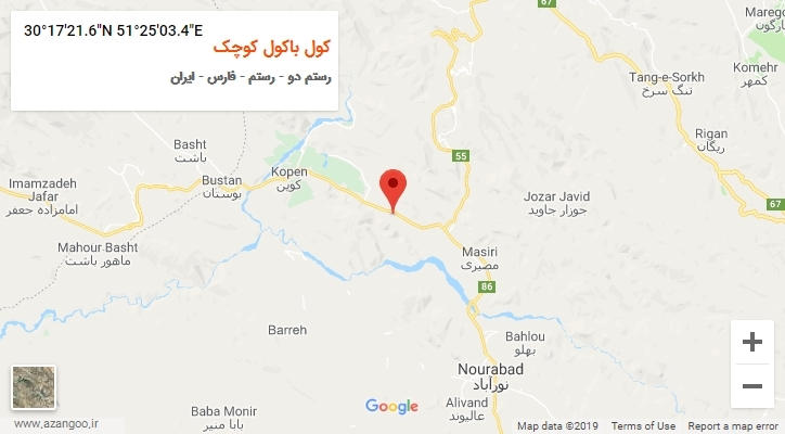 روستای کول باکول کوچک بر روی نقشه