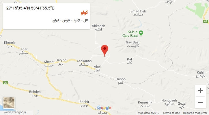 روستای کولو بر روی نقشه
