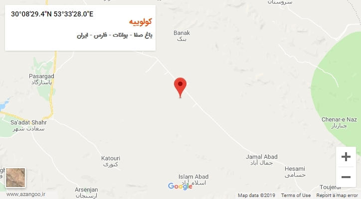 روستای کولوییه بر روی نقشه