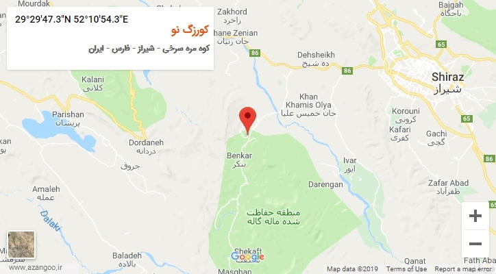 روستای کورزگ نو بر روی نقشه