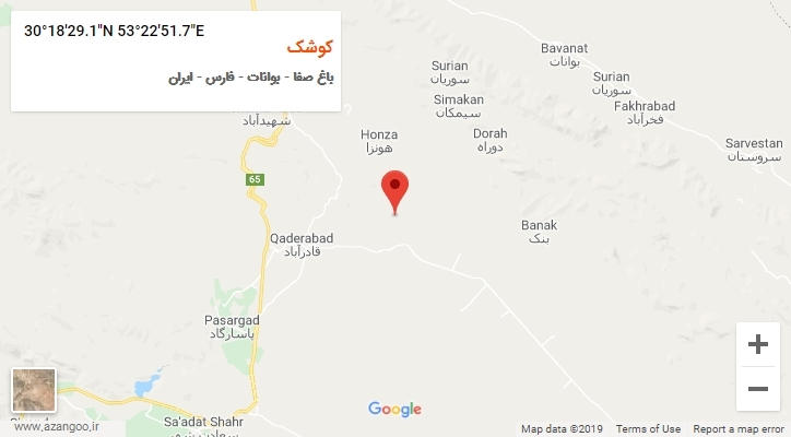 روستای کوشک بر روی نقشه