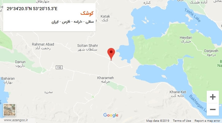 روستای کوشک بر روی نقشه