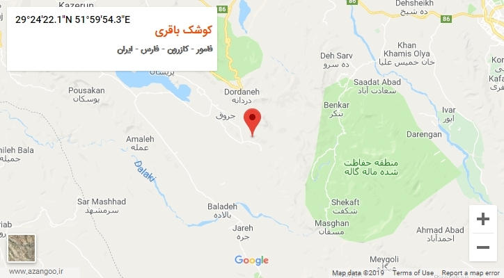 روستای کوشک باقری بر روی نقشه