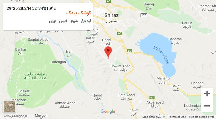 روستای کوشک بیدک بر روی نقشه