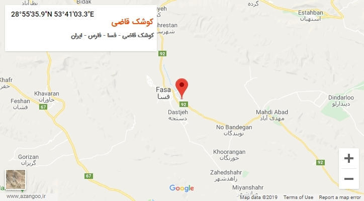 روستای کوشک قاضی بر روی نقشه
