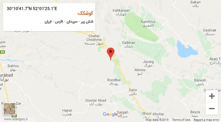 روستای کوشکک بر روی نقشه