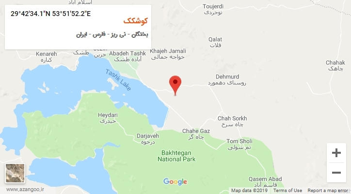 روستای کوشکک بر روی نقشه