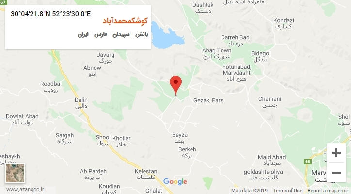 روستای کوشکمحمدآباد بر روی نقشه