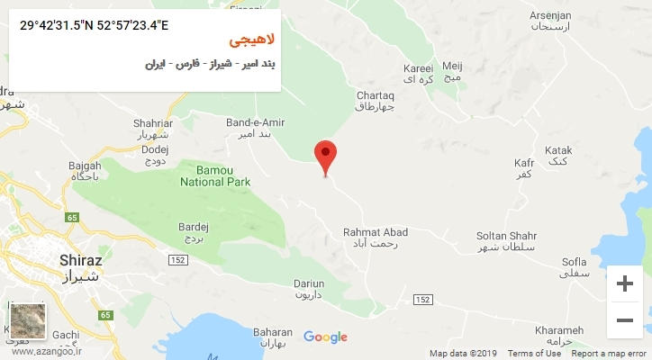 روستای لاهیجی بر روی نقشه