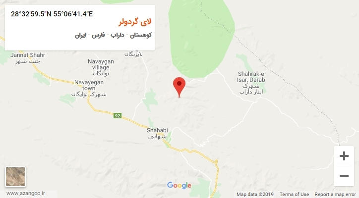 روستای لای گردولر بر روی نقشه