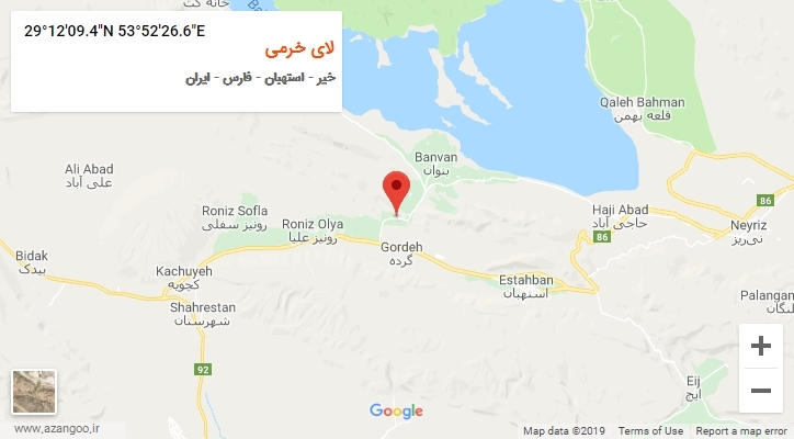 روستای لای خرمی بر روی نقشه