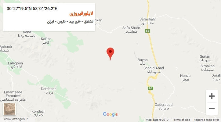 روستای لایلورفیروزی بر روی نقشه