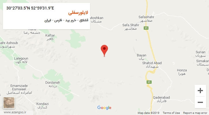 روستای لایلورسفلی بر روی نقشه