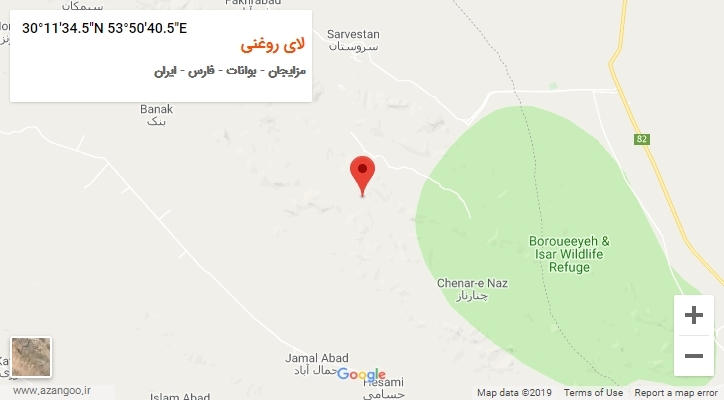 روستای لای روغنی بر روی نقشه