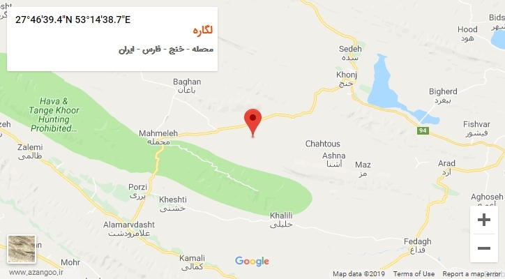 روستای لگاره بر روی نقشه