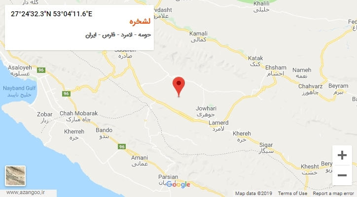 روستای لشخره بر روی نقشه