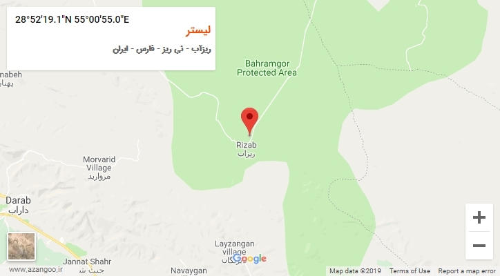 روستای لیستر بر روی نقشه
