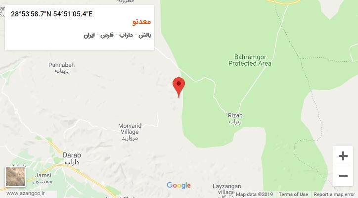روستای معدنو بر روی نقشه