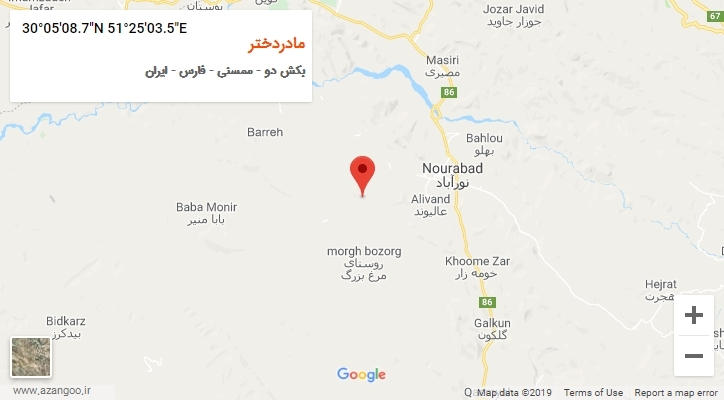 روستای مادردختر بر روی نقشه