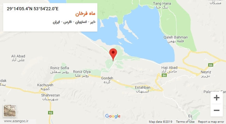 روستای ماه فرخان بر روی نقشه
