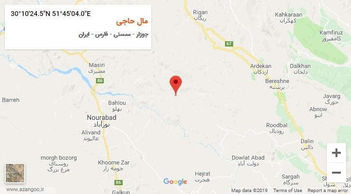 روستای مال حاجی بر روی نقشه