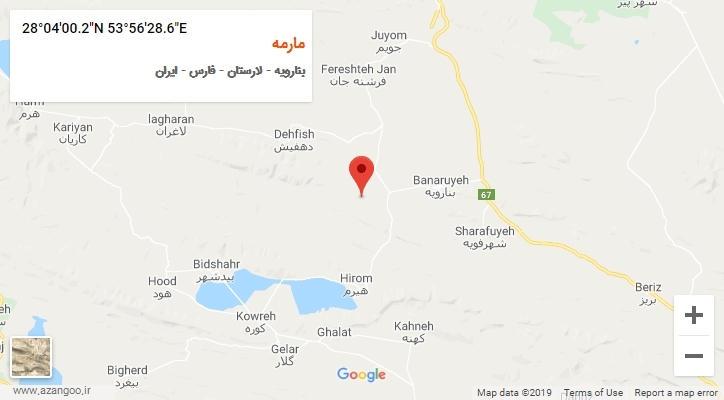 روستای مارمه بر روی نقشه
