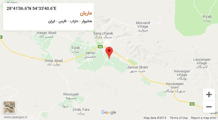 روستای ماریان بر روی نقشه