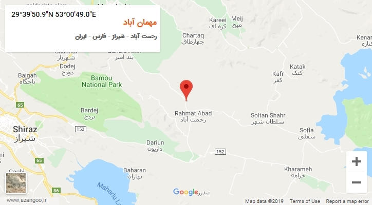 روستای مهمان آباد بر روی نقشه
