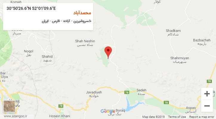 روستای محمدآباد بر روی نقشه