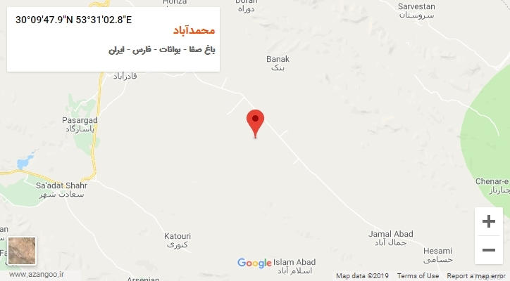 روستای محمدآباد بر روی نقشه