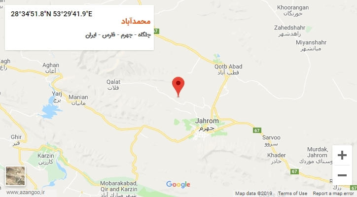 روستای محمدآباد بر روی نقشه