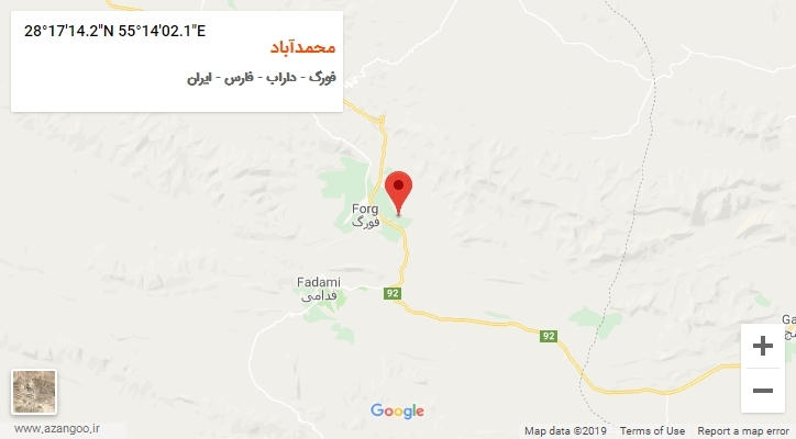 روستای محمدآباد بر روی نقشه