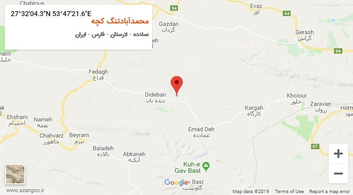 روستای محمدآبادتنگ کچه بر روی نقشه